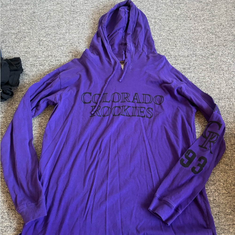 PINK Purple Colorado Rockies Hoodie